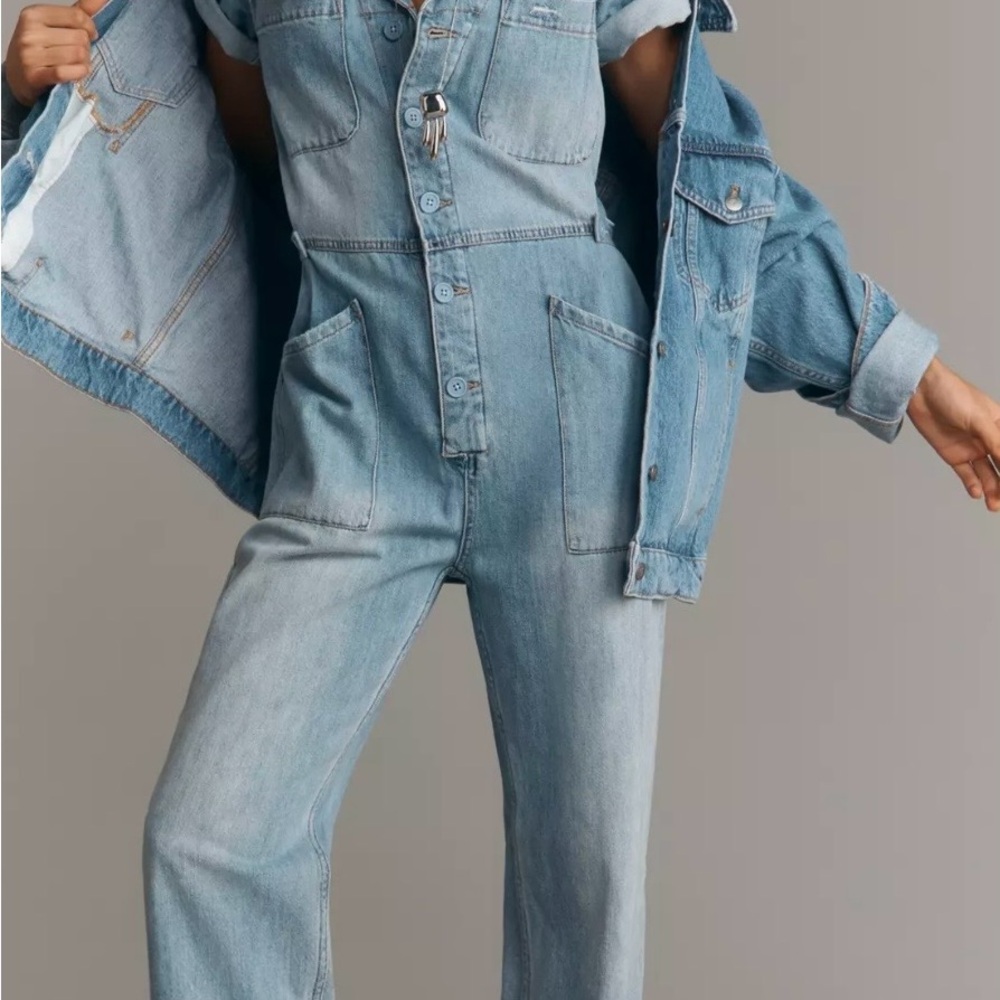 Pistola Grover Denim Short Sleeve Field Jumpsuit